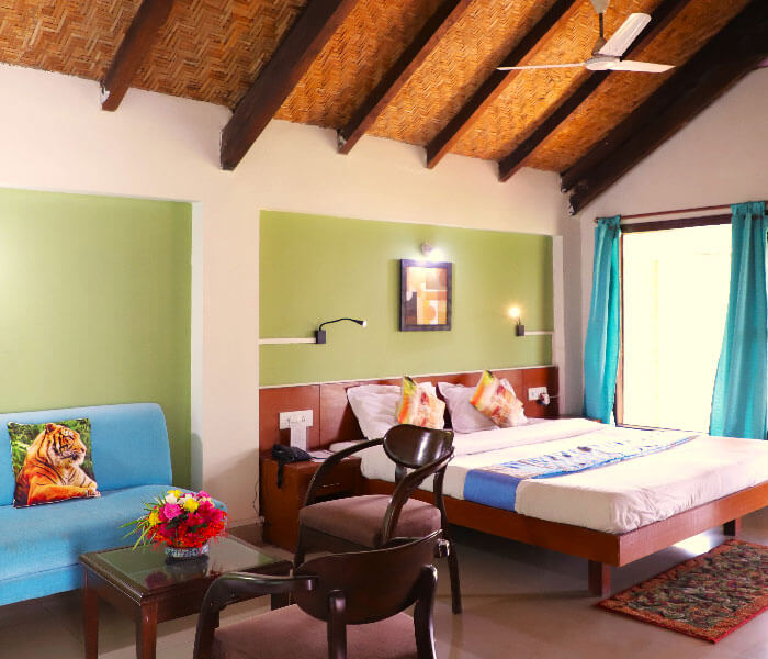 Madhai Riverside Lodge - Luxury Room View  - Satpura Tiger Reserve